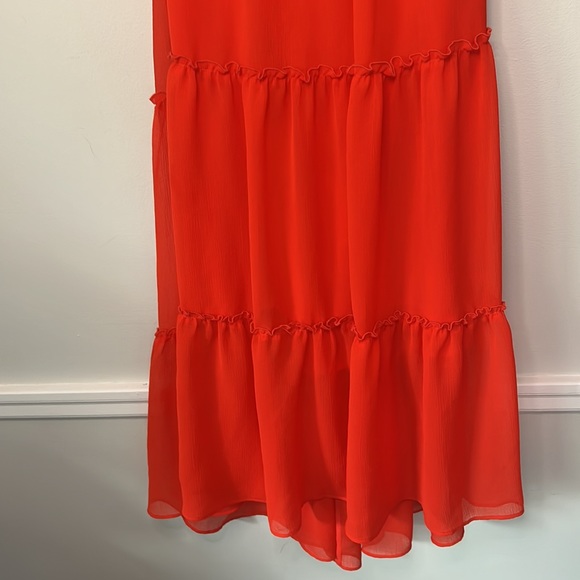 Clover and Sloane Orange bohemian tiered flowy Maxi Dress - Picture 2 of 7